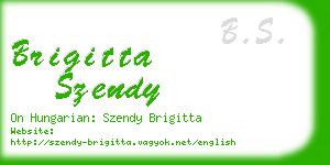 brigitta szendy business card